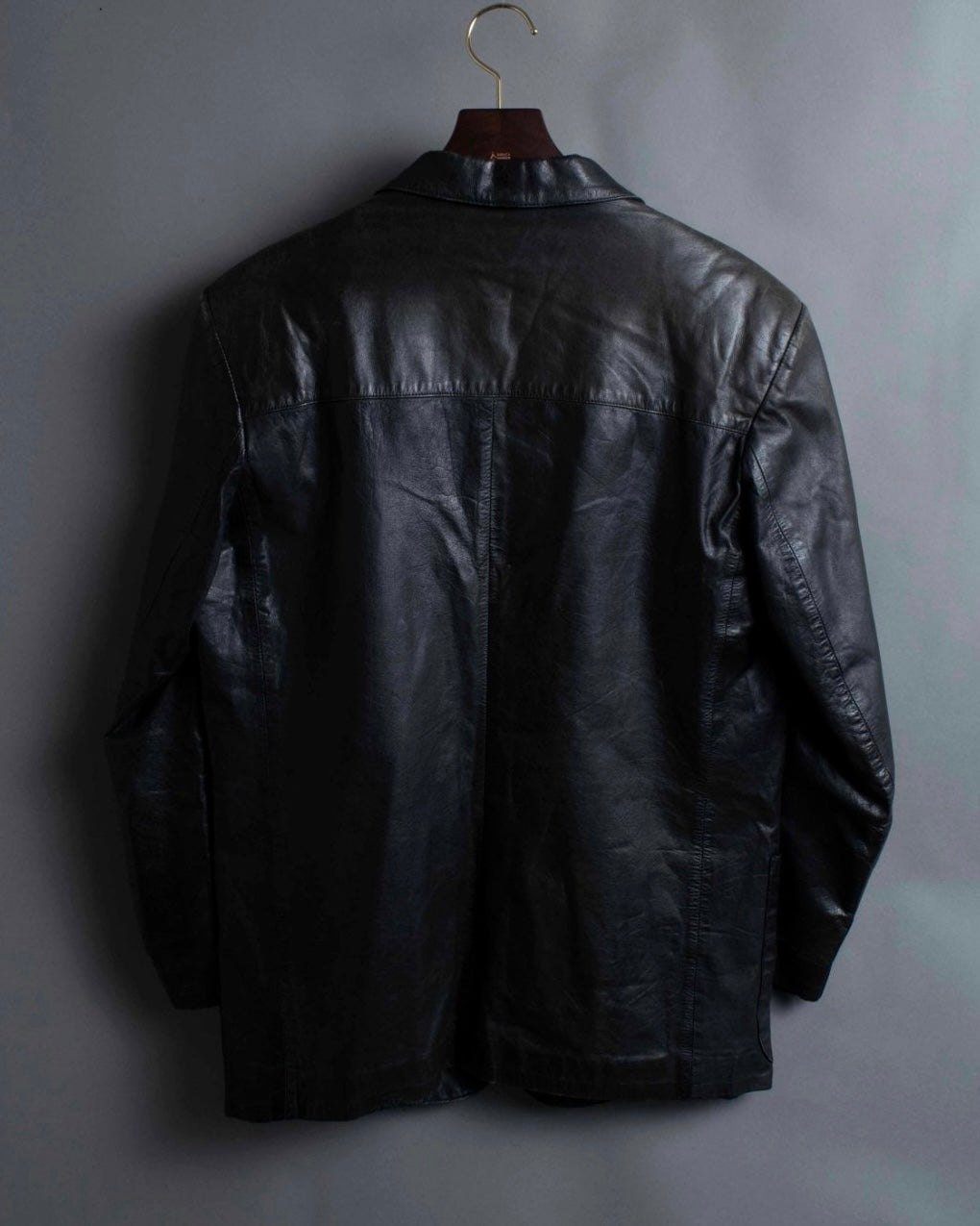 "Calvin Klein" Faded leather tailored jacket