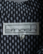 Vintage three-dimensional processed monotone polyester shirt