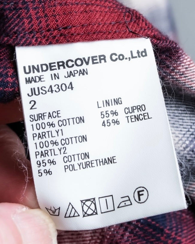“John UNDERCOVER” gown designed check long hoodie
