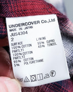 “John UNDERCOVER” gown designed check long hoodie