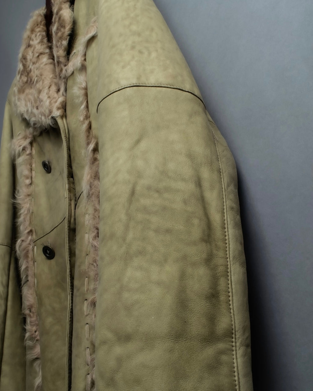 Vintage kargan lamb suede combination jacket