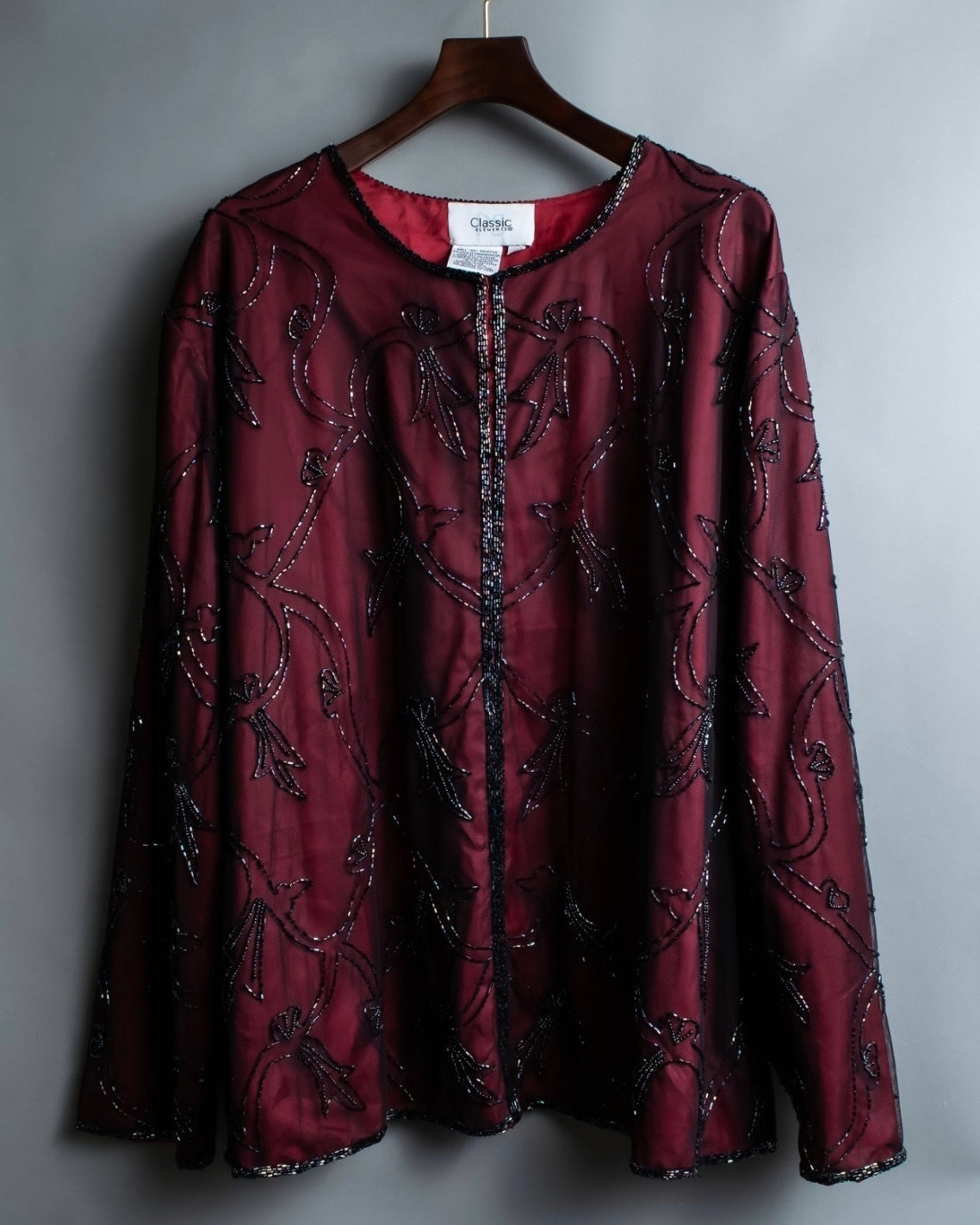 Sheer Layered Bijou Jacket