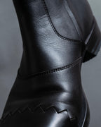 “BOTTEGA VENETA” round toe intrecciato leather boots