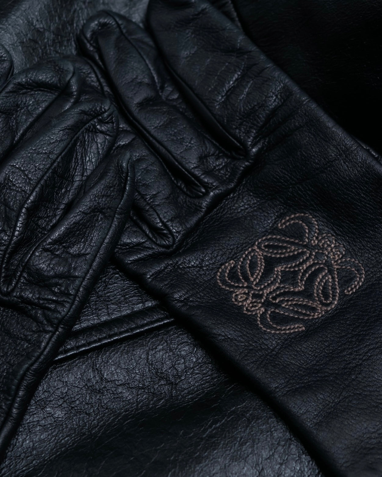 "LOEWE" embroidered leather gloves