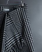 “BALENCIAGA  18AW” Virgin wool  plaid wrapped skirt