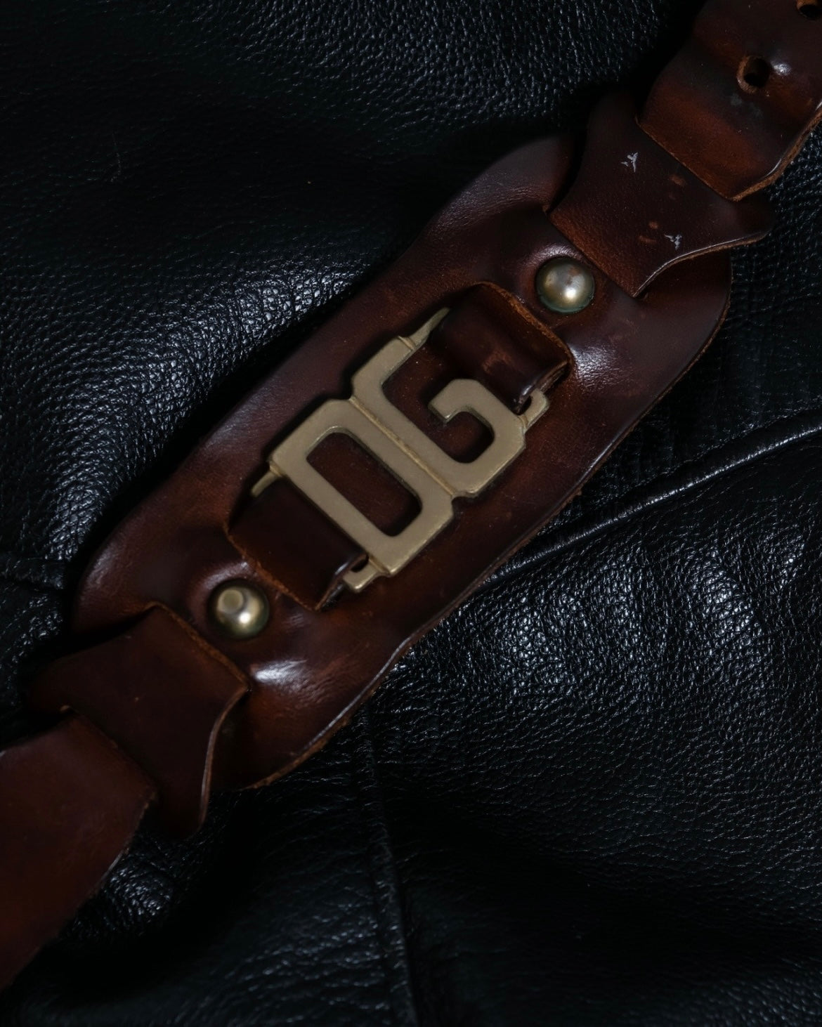 D&G Dark Brown Leather Bangle