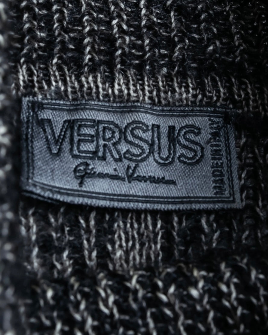 "VERSUS" Mohair blend lana wool high neck design knit