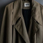 Vintage long collar raglan spring trench jacket
