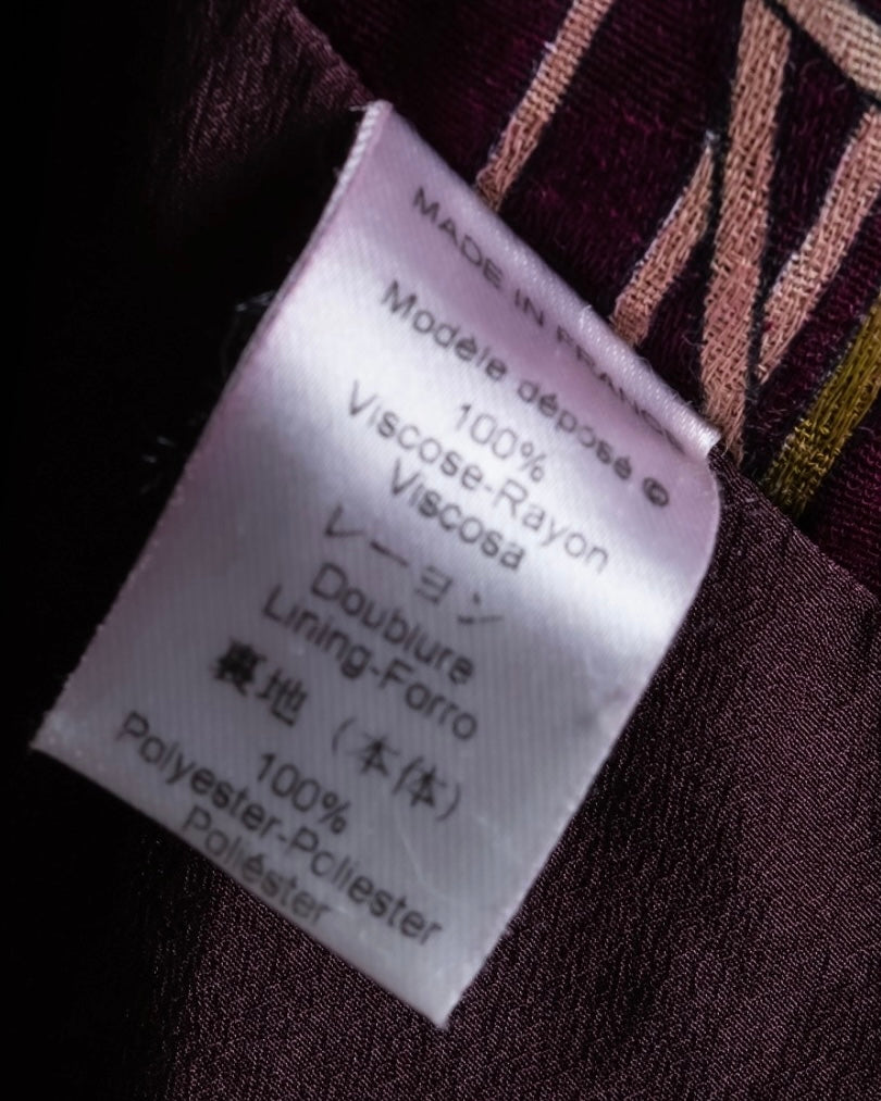 "KENZO" Art pattern skirt spider lily