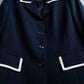 “Burberrys” open collar piping designed jacket