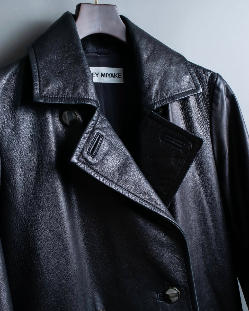"Issey Miyake" Archive leather coat