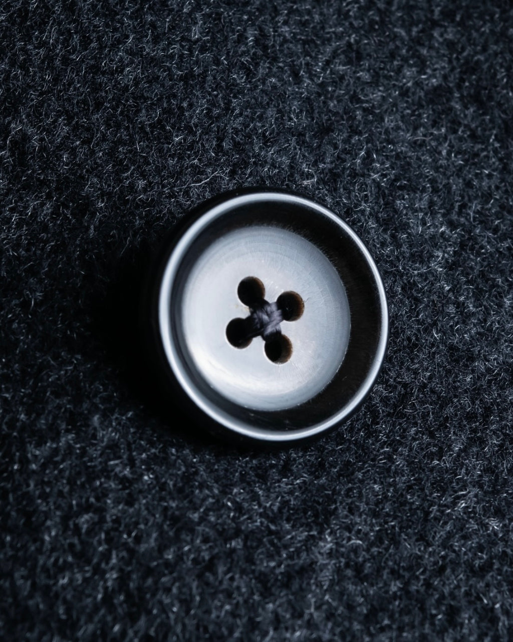 "VERSACE" fly-front double-breasted wool coat