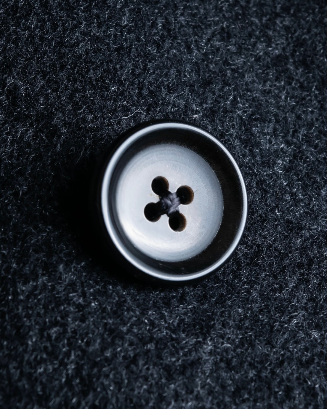 "VERSACE" fly-front double-breasted wool coat