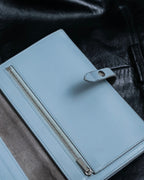 "CELINE" Strap large multi-function leather long wallet