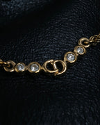 "Christian Dior" logo chain necklace