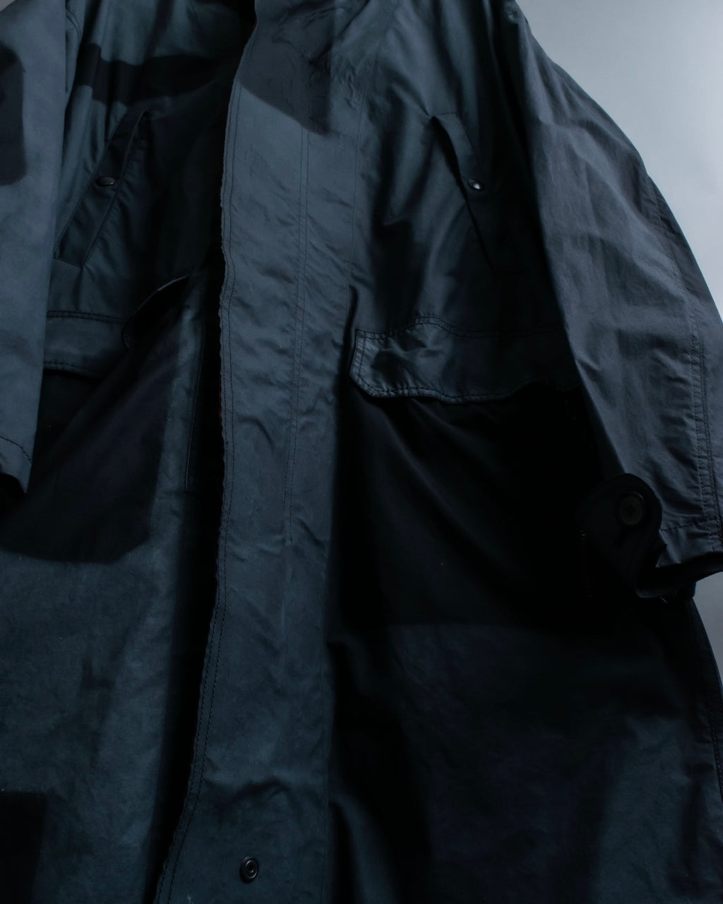 "LANVIN paris" mint condition silk blend double zip spring coat