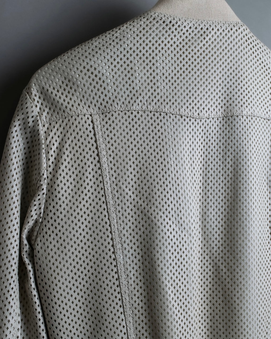 "Dolce & Gabbana" Leather mesh off-white blouson