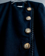 "GIANFRANCO FERRE" Virgin wool leather piping jacket