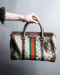 "OLD GUCCI" GG plus shelly line handbag