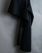 "Yohji Yamamoto" double zip asymmetric skirt
