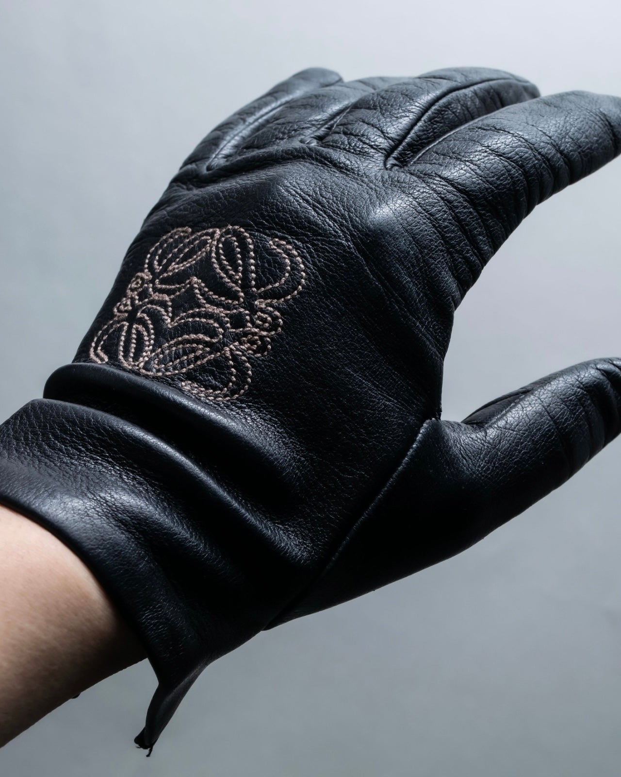 "LOEWE" embroidered leather gloves