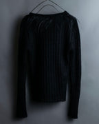 "FENDI" Hair fringe sheer combination summer knit
