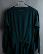 “MM6” docking designed four sleeves long knit