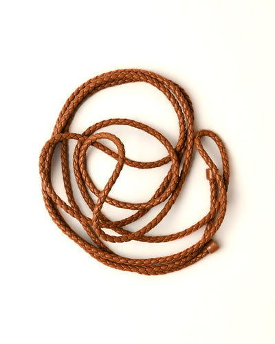 BOTTEGA VENETA/ Intrecciato Leather Belt Brown
