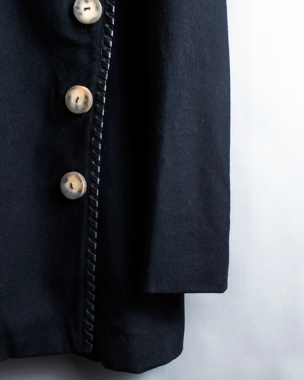 "GIANFRANCO FERRE" Virgin wool leather piping jacket