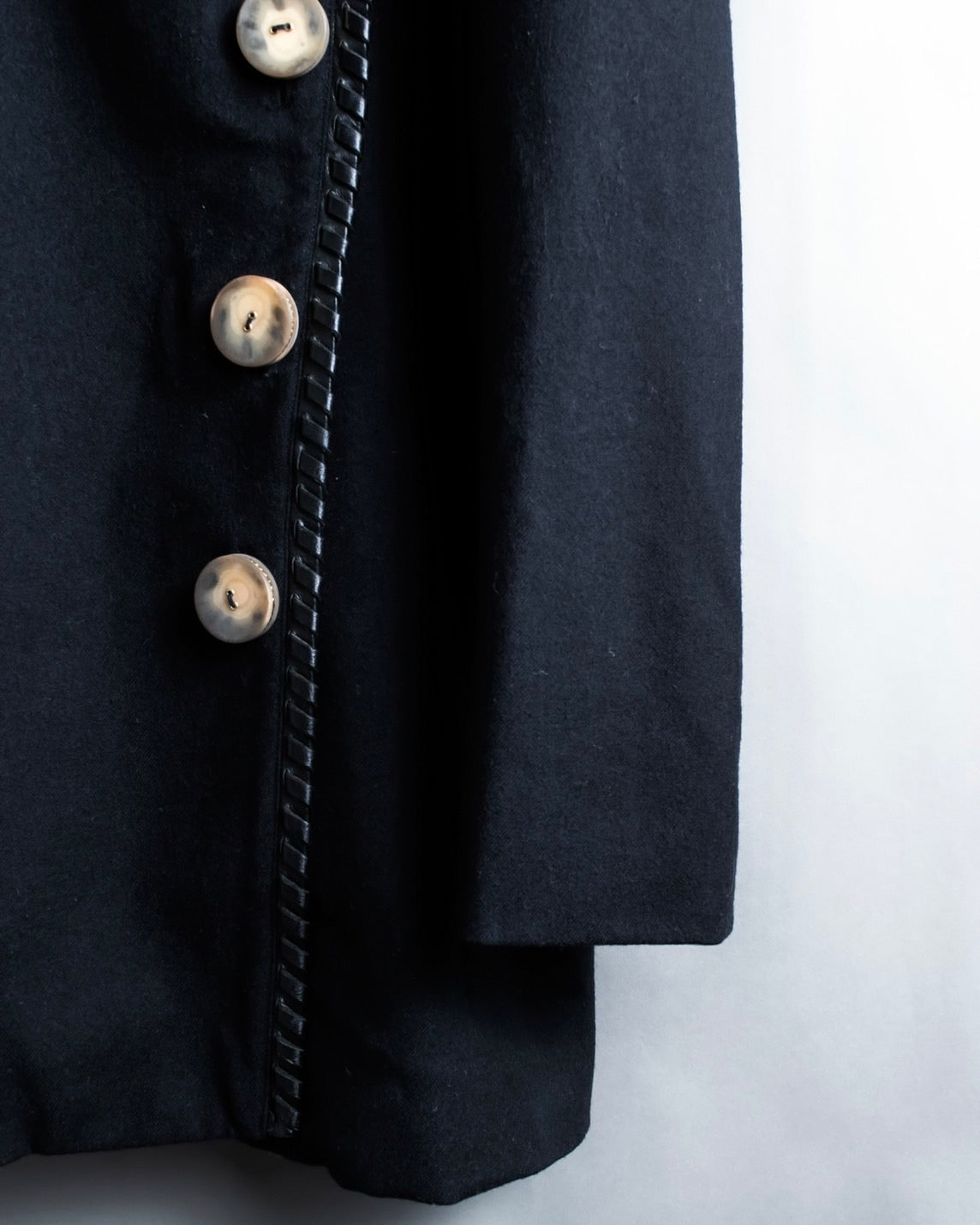 "GIANFRANCO FERRE" Virgin wool leather piping jacket