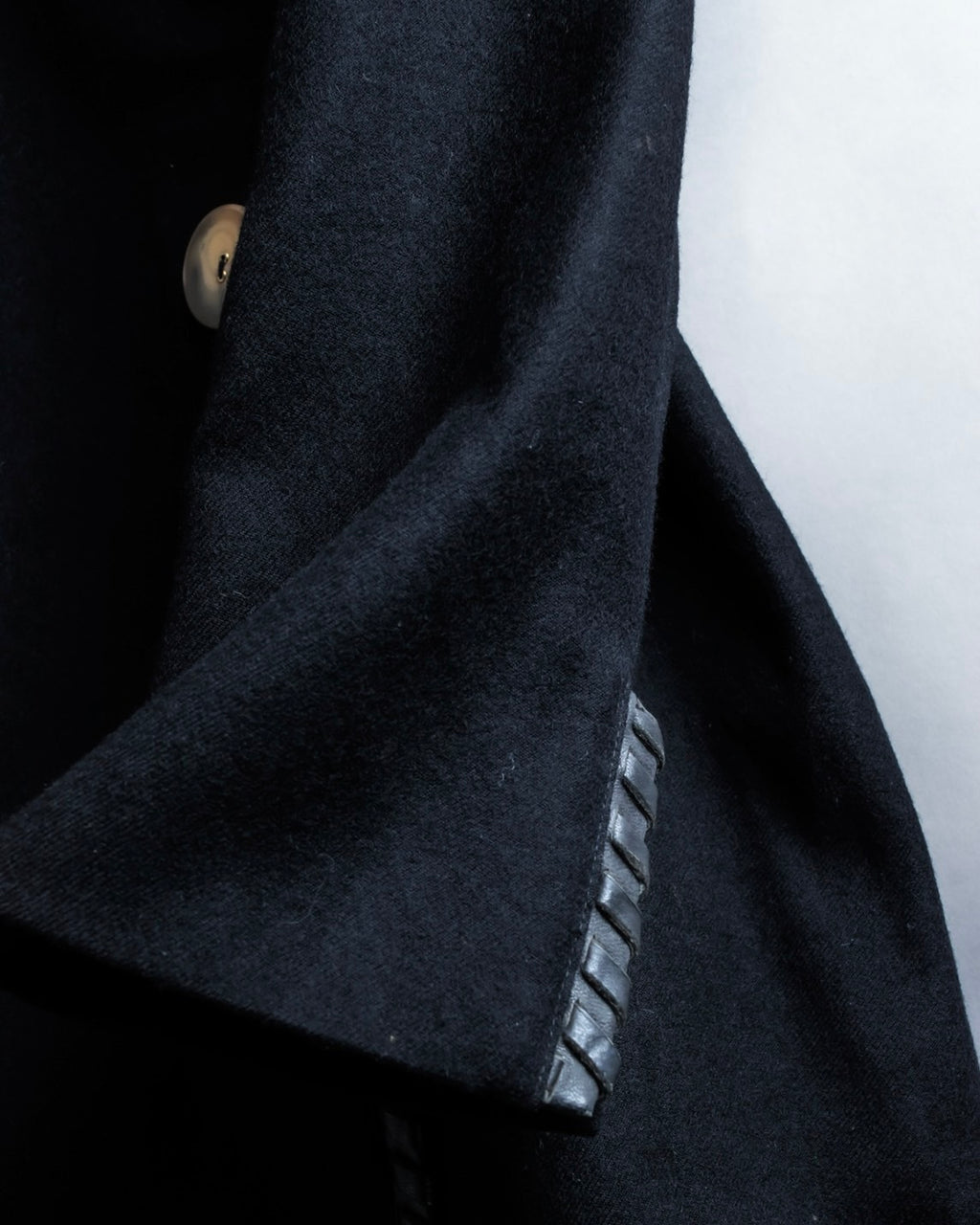 "GIANFRANCO FERRE" Virgin wool leather piping jacket