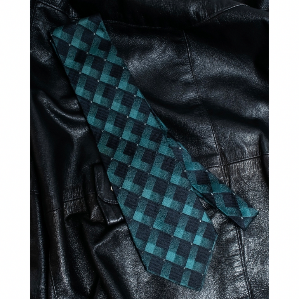 HIROKO KOSHINO Art Check Pattern Tie