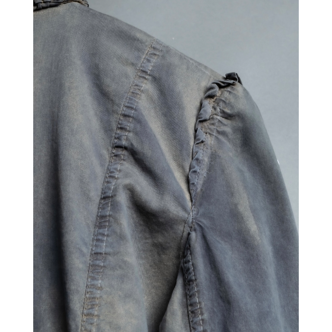 Italian Ruffle Y2K Shirt Jacket