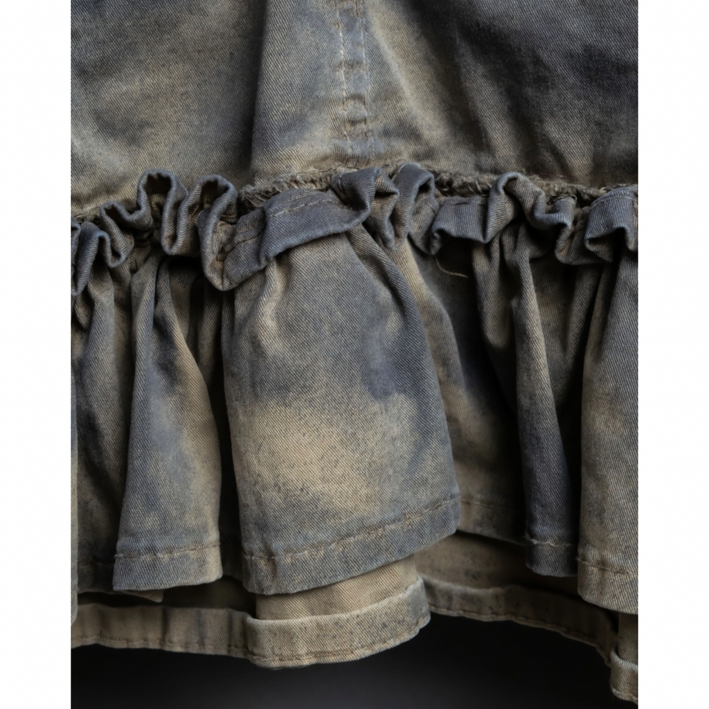 Italian Ruffle Y2K Shirt Jacket