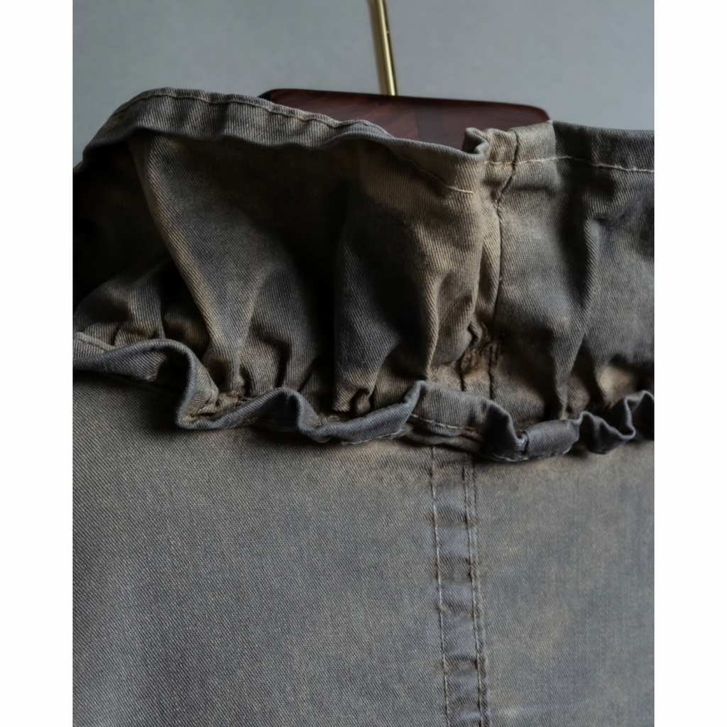 Italian Ruffle Y2K Shirt Jacket