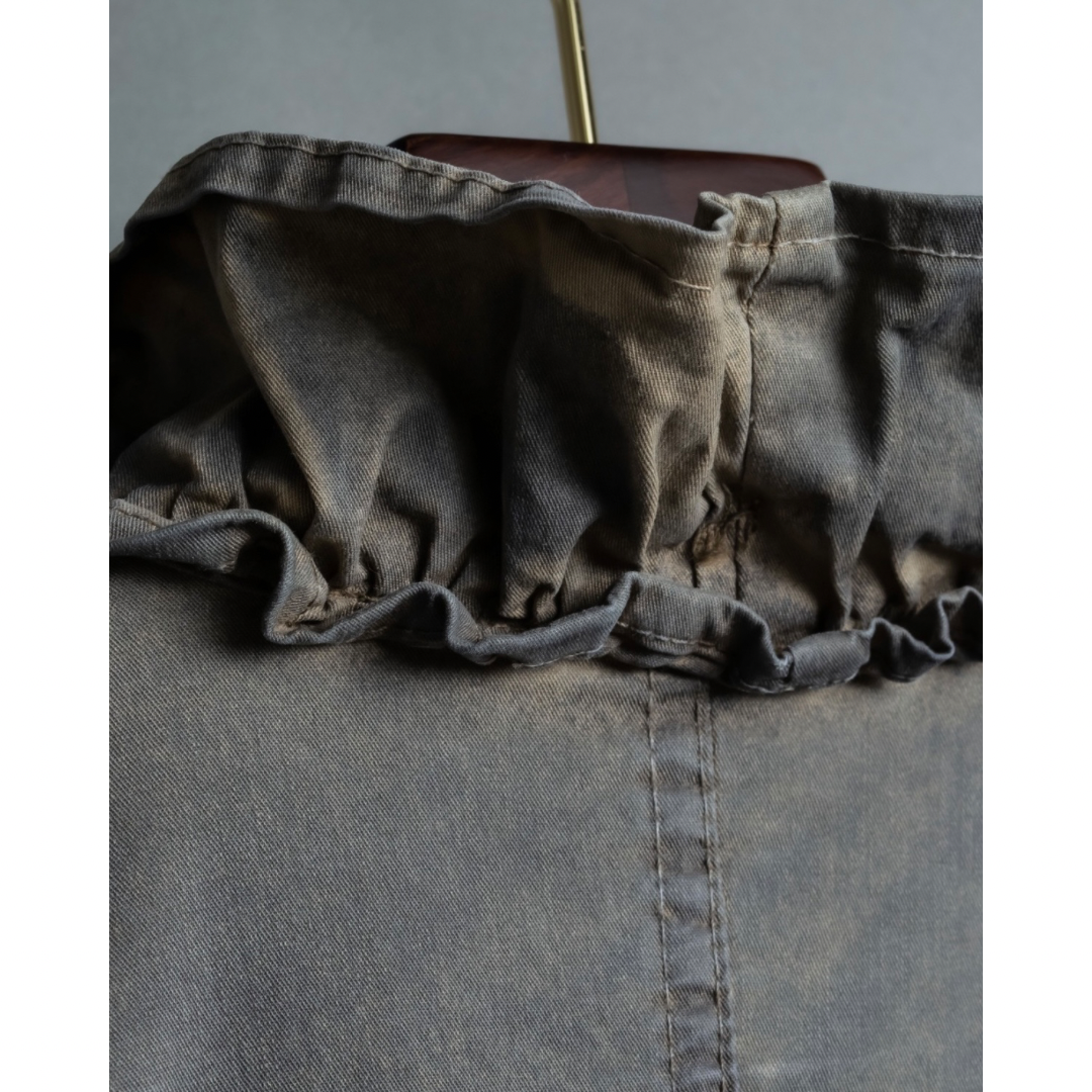 Italian Ruffle Y2K Shirt Jacket