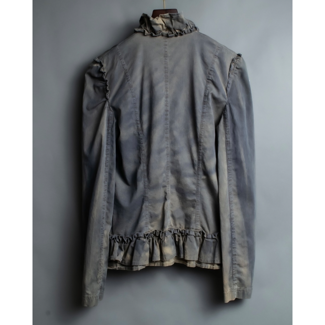 Italian Ruffle Y2K Shirt Jacket