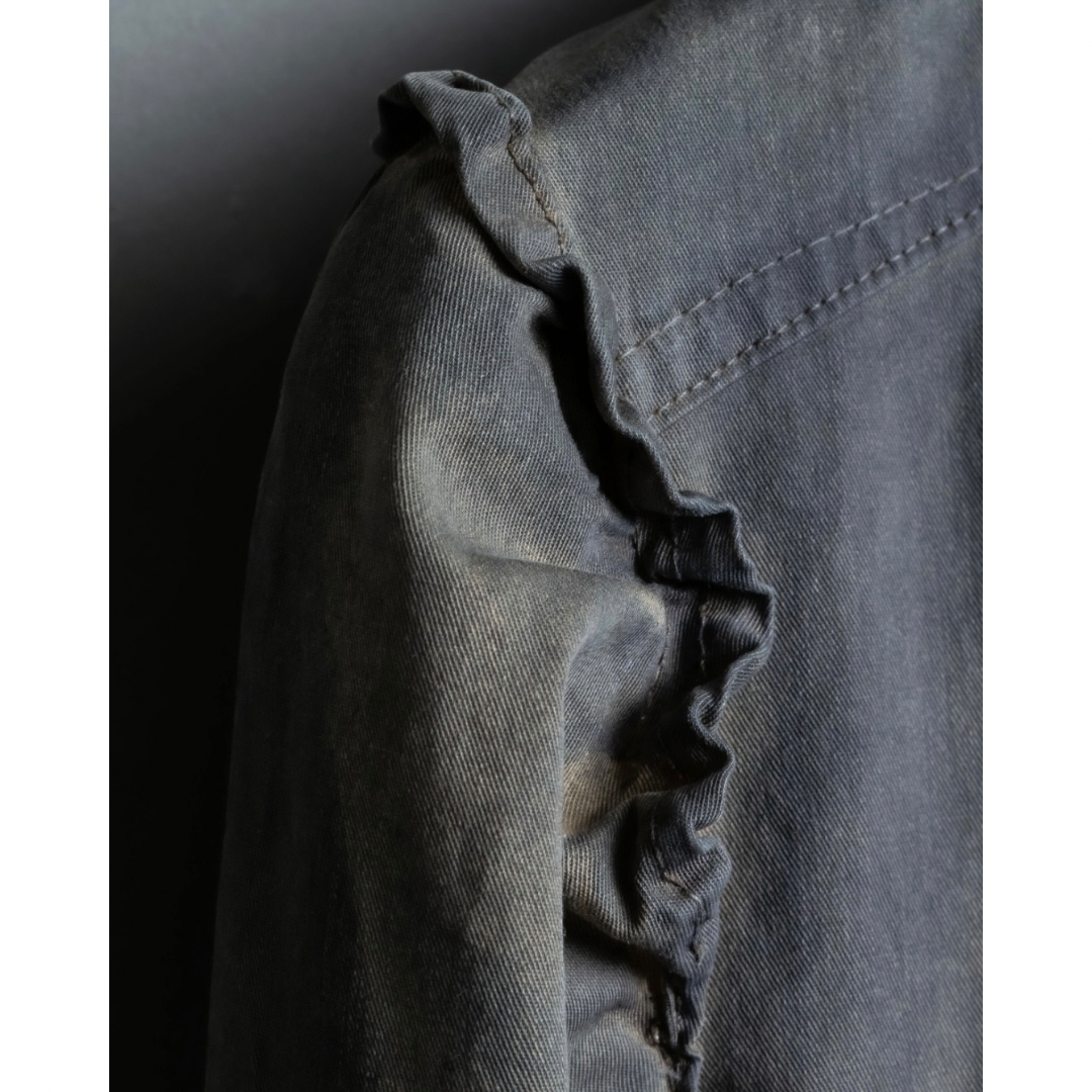 Italian Ruffle Y2K Shirt Jacket