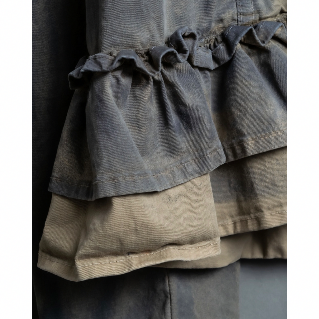 Italian Ruffle Y2K Shirt Jacket