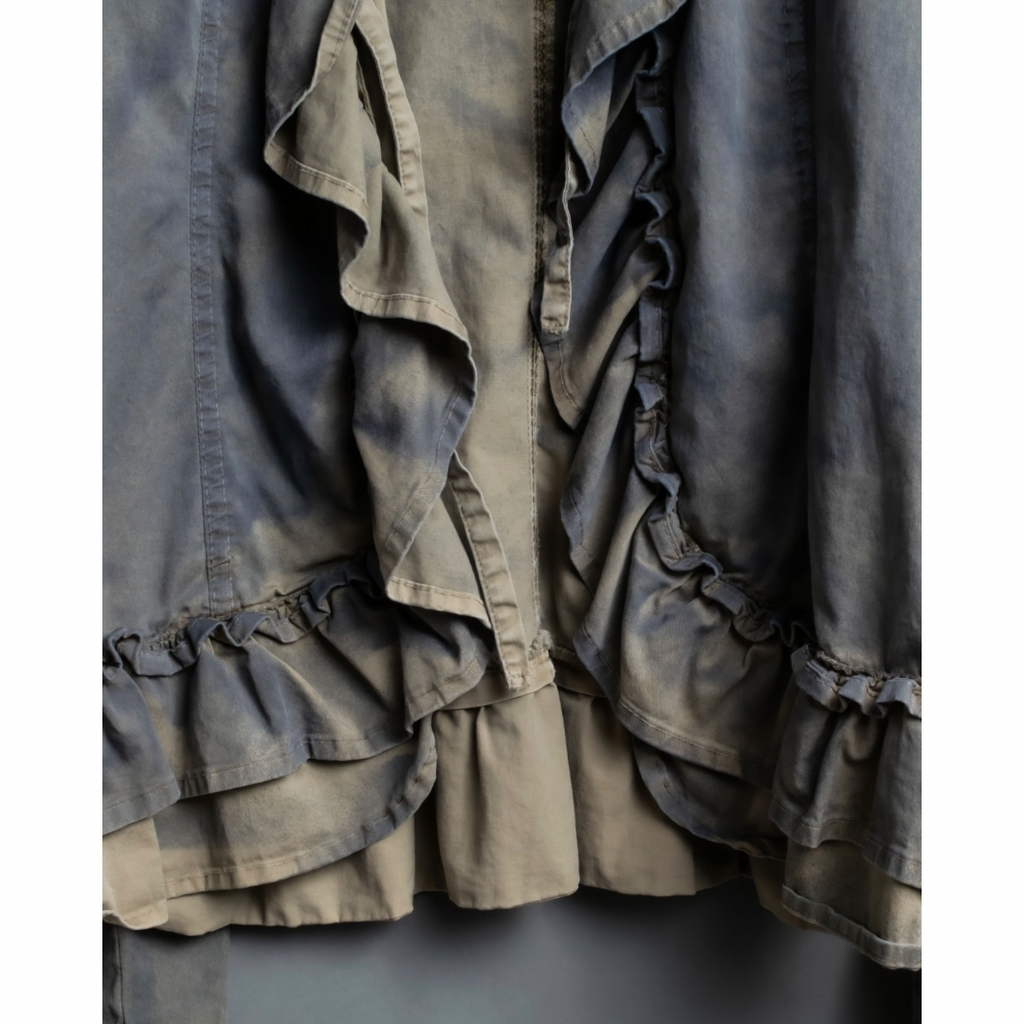 Italian Ruffle Y2K Shirt Jacket