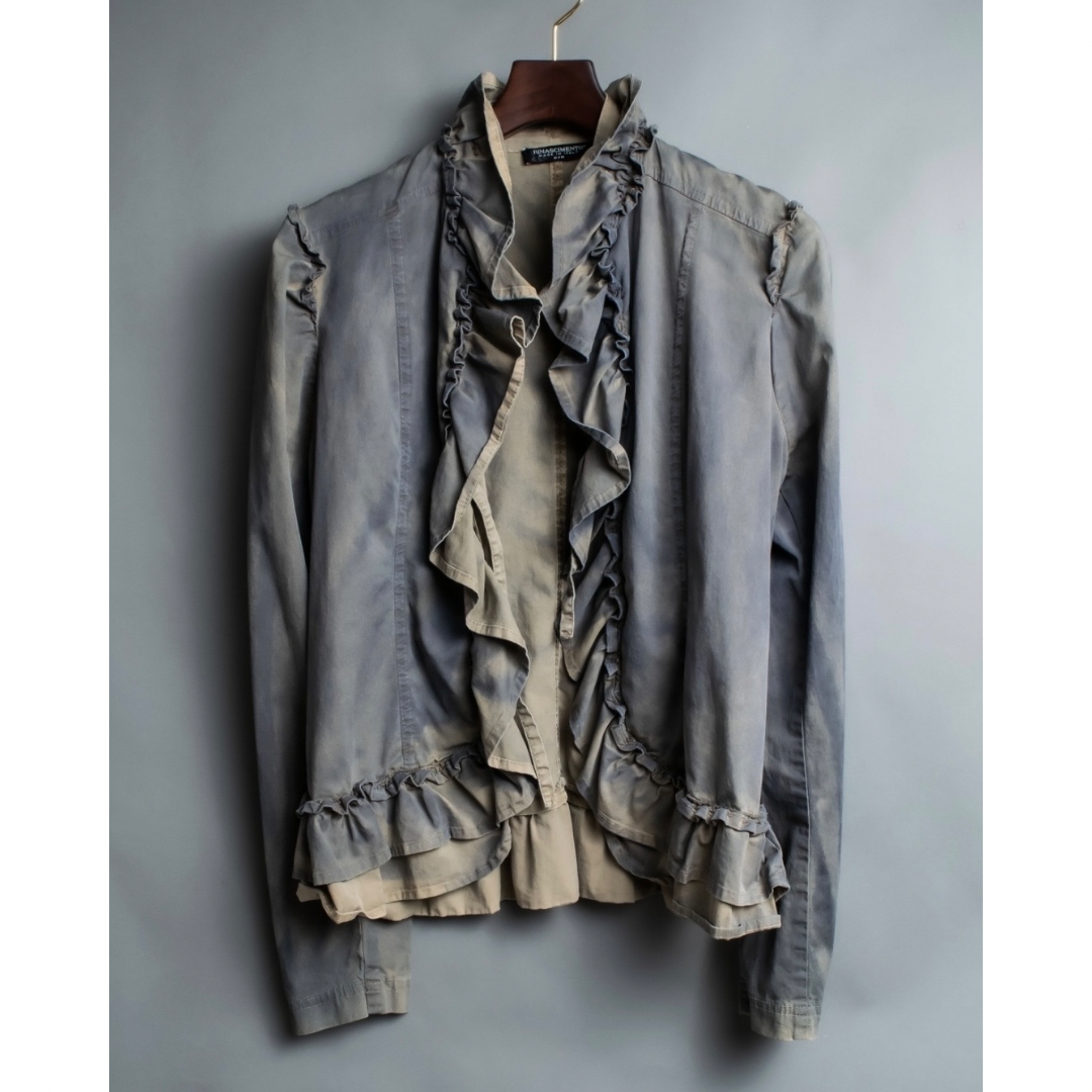 Italian Ruffle Y2K Shirt Jacket
