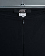 High Flare Polyester Black Slacks