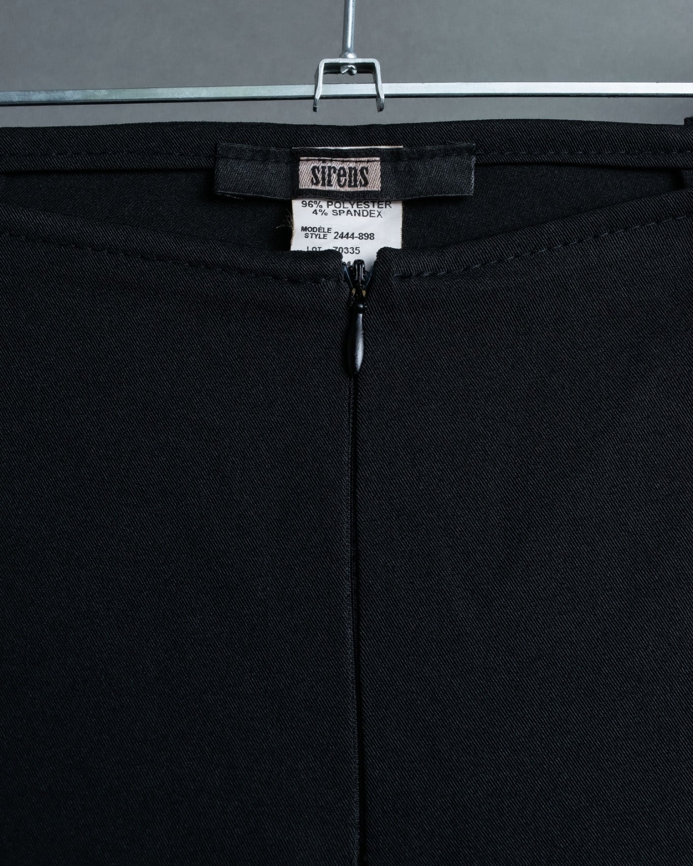 High Flare Polyester Black Slacks