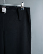 High Flare Polyester Black Slacks