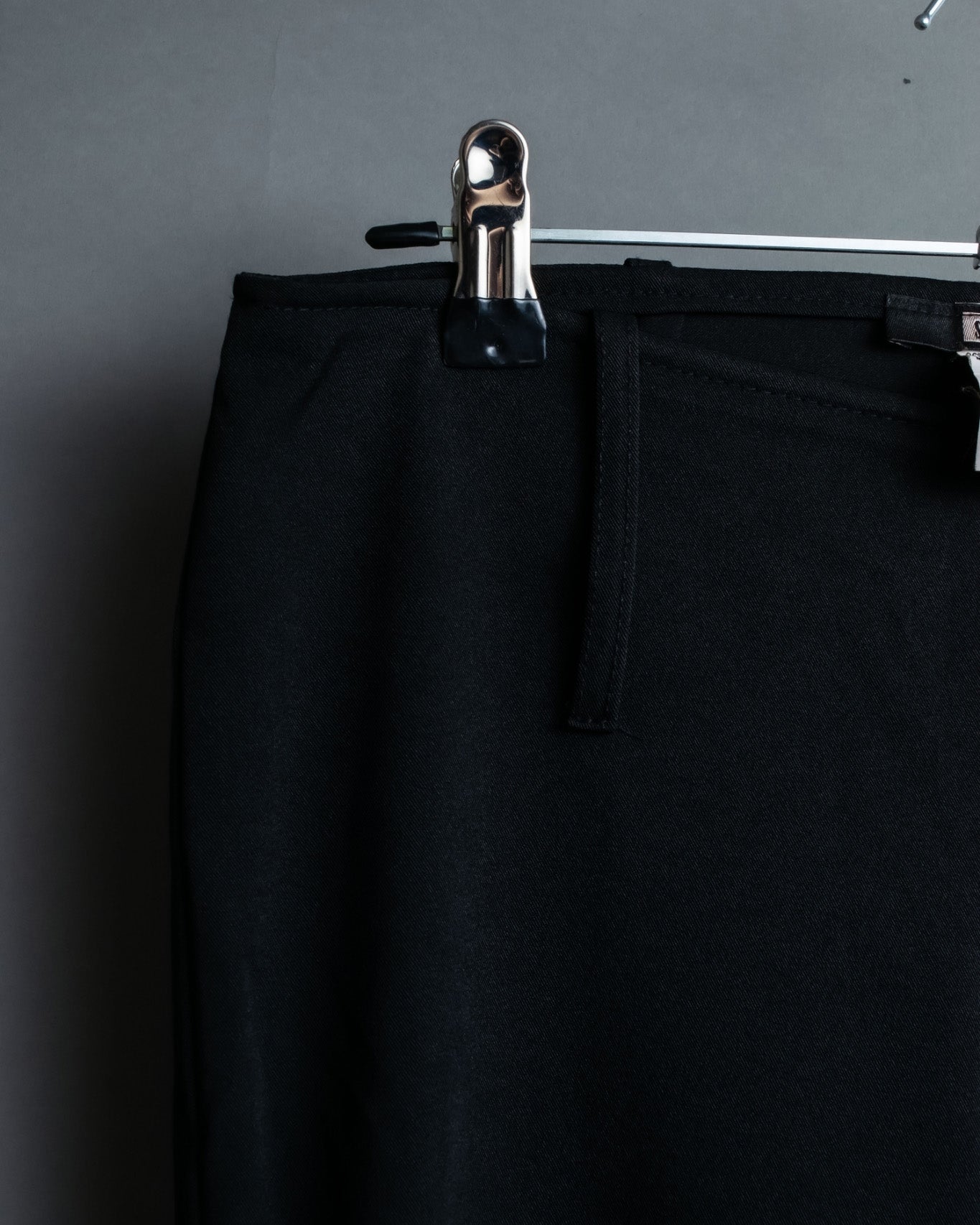 High Flare Polyester Black Slacks