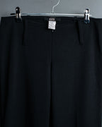 High Flare Polyester Black Slacks