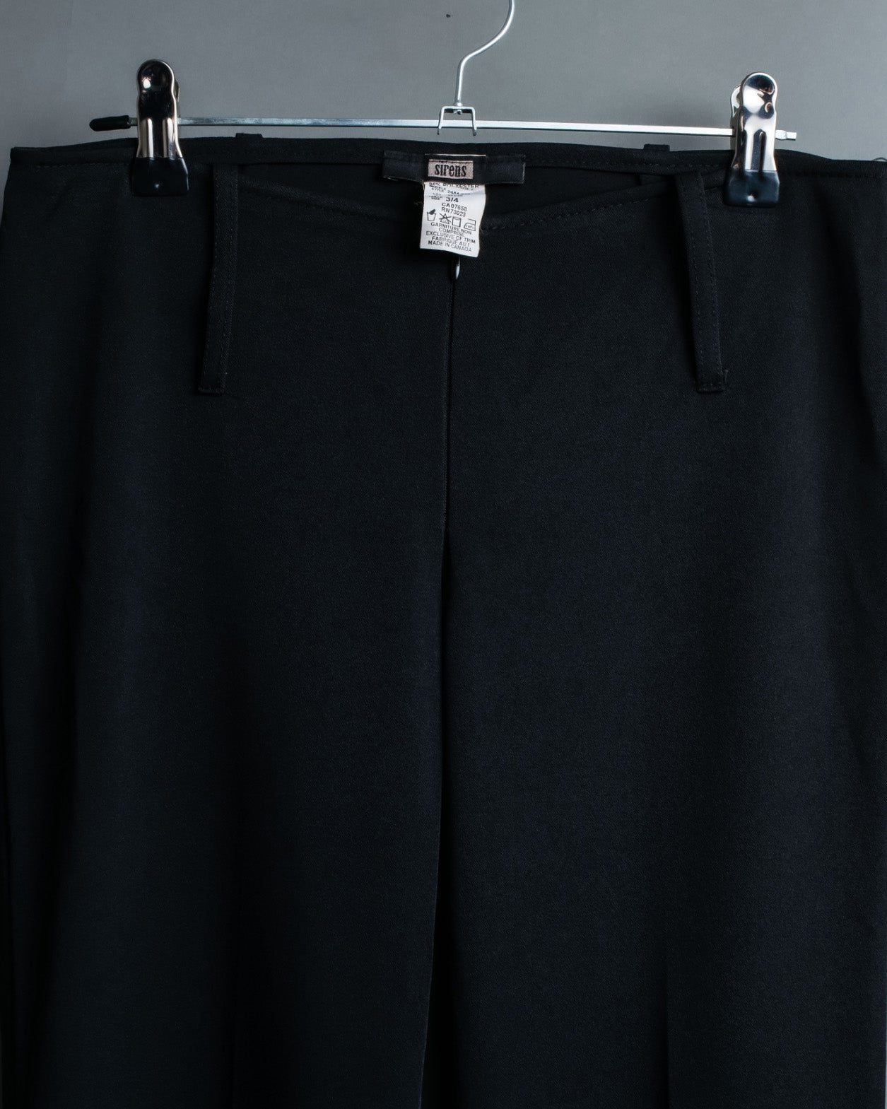 High Flare Polyester Black Slacks