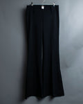 High Flare Polyester Black Slacks