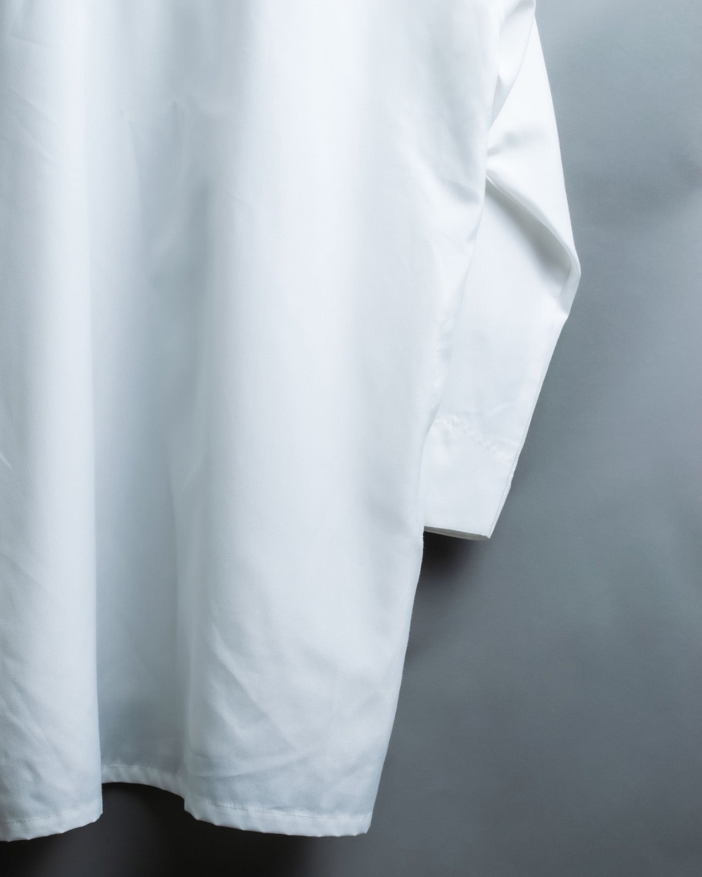 white summer stand collar shirt