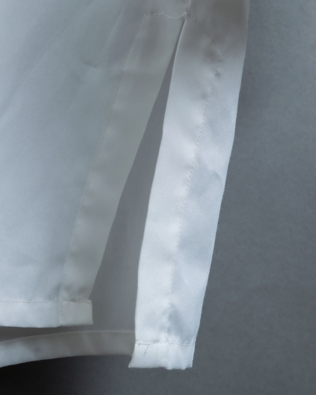 white summer stand collar shirt